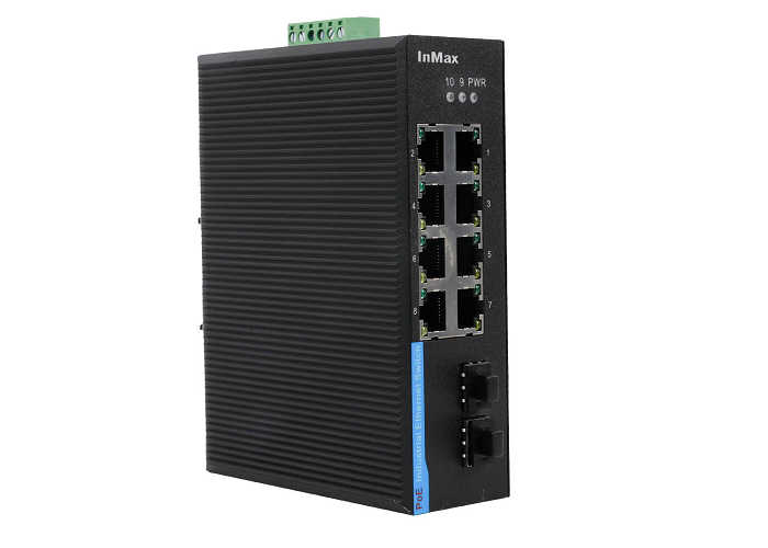 P410A  2光8電(diàn)全千兆非管理(lǐ)型PoE工(gōng)業以太網交換機